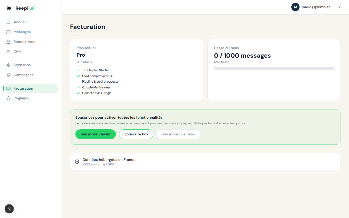 Liste des factures